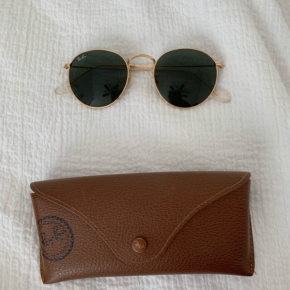 Round metal Ray-Ban gold black classic